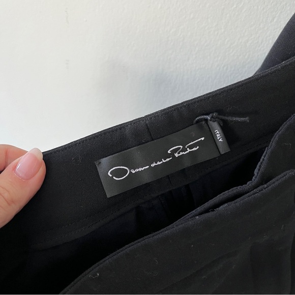 Oscar de la Renta Wool-Blend Black Floral Flower Cutout Culotte Size 6 NWOT - Picture 4 of 6